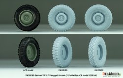 画像12: DEF.MODEL[DW35170]1/35 現用 ドイツ VWイルティス四輪駆動小型軍用車(Type183)用 自重変形タイヤセット＃1 G90タイプ(ACE用)
