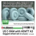 DEF.MODEL[DW35175]1/35 現用 アメリカ C-RAM w/HEMTT A3トラック用 自重変形タイヤセット(アイラブキット用)