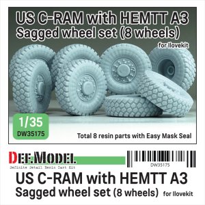 画像1: DEF.MODEL[DW35175]1/35 現用 アメリカ C-RAM w/HEMTT A3トラック用 自重変形タイヤセット(アイラブキット用) (1)