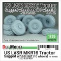 DEF.MODEL[DW35176]1/35 現用 アメリカ LVSR MKR16トラクター用 自重変形タイヤセット(アイラブキット用)