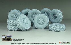 画像2: DEF.MODEL[DW35176]1/35 現用 アメリカ LVSR MKR16トラクター用 自重変形タイヤセット(アイラブキット用)