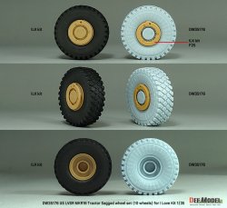 画像7: DEF.MODEL[DW35176]1/35 現用 アメリカ LVSR MKR16トラクター用 自重変形タイヤセット(アイラブキット用)