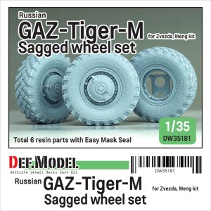 画像1: DEF.MODEL[DW35181]1/35 現用 露/ソ GAZ-233114ティーグルM高機動車 自重変形タイヤセット(ズベズダ/モンモデル用) (1)