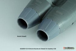 画像3: DEF.MODEL[DZ32001]1/32 現用 アメリカ海軍艦上戦闘機F/A-18A/B/C/Dホーネット用エキゾーストノズルセット クローズ状態(アカデミー用)