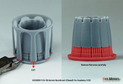 画像5: DEF.MODEL[DZ32001]1/32 現用 アメリカ海軍艦上戦闘機F/A-18A/B/C/Dホーネット用エキゾーストノズルセット クローズ状態(アカデミー用)