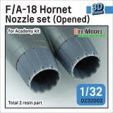 DEF.MODEL[DZ32002]1/32 現用 アメリカ海軍艦上戦闘機F/A-18A/B/C/Dホーネット用エキゾーストノズルセット オープン状態(アカデミー用)