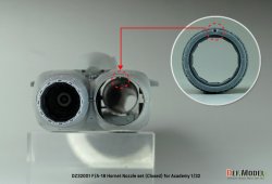 画像7: DEF.MODEL[DZ32002]1/32 現用 アメリカ海軍艦上戦闘機F/A-18A/B/C/Dホーネット用エキゾーストノズルセット オープン状態(アカデミー用)