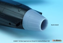 画像2: DEF.MODEL[DZ48001]1/48 現用 韓 韓国空軍練習機T-50ブラックイーグル エキゾーストノズルセット クローズ状態(アカデミー/ウルフパック用)
