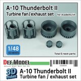 DEF.MODEL[DZ48005]1/48 現用 アメリカ空軍 A-10サンダーボルトII エンジンタービンファン/排気ノズルセット(アカデミー用)