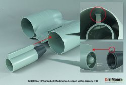 画像7: DEF.MODEL[DZ48005]1/48 現用 アメリカ空軍 A-10サンダーボルトII エンジンタービンファン/排気ノズルセット(アカデミー用)