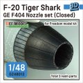 DEF.MODEL[DZ48012]1/48 現用 アメリカ F-20タイガーシャーク用GE F404初期型ノズルセット 閉状態(フリーダムモデルキット用)