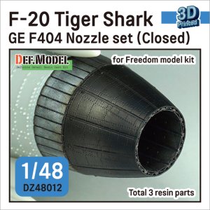 画像1: DEF.MODEL[DZ48012]1/48 現用 アメリカ F-20タイガーシャーク用GE F404初期型ノズルセット 閉状態(フリーダムモデルキット用) (1)