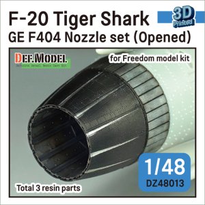 画像1: DEF.MODEL[DZ48013]1/48 現用 アメリカ F-20タイガーシャーク用GE F404初期型ノズルセット 開状態(フリーダムモデルキット用) (1)