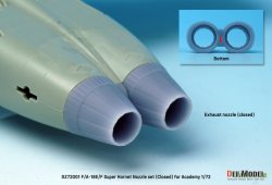 画像3: DEF.MODEL[DZ72001]1/72 現用 アメリカ海軍艦上戦闘機F/A-18E/F/Gスーパーホーネット用エキゾーストノズルセット クローズ状態(アカデミー用)