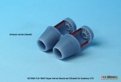 画像5: DEF.MODEL[DZ72001]1/72 現用 アメリカ海軍艦上戦闘機F/A-18E/F/Gスーパーホーネット用エキゾーストノズルセット クローズ状態(アカデミー用)