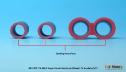 画像7: DEF.MODEL[DZ72001]1/72 現用 アメリカ海軍艦上戦闘機F/A-18E/F/Gスーパーホーネット用エキゾーストノズルセット クローズ状態(アカデミー用)