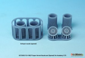 画像2: DEF.MODEL[DZ72002]1/72 現用 アメリカ海軍艦上戦闘機F/A-18E/F/Gスーパーホーネット用エキゾーストノズルセット オープン状態(アカデミー用) (2)