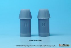 画像4: DEF.MODEL[DZ72003]1/72 現用 アメリカ海軍艦上戦闘機F/A-18E/F/Gスーパーホーネット用エキゾーストノズルセット クローズ状態(ハセガワ用)