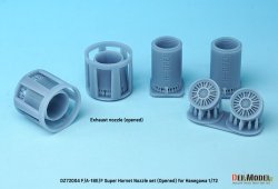 画像2: DEF.MODEL[DZ72004]1/72 現用 アメリカ海軍艦上戦闘機F/A-18E/F/Gスーパーホーネット用エキゾーストノズルセット オープン状態(ハセガワ用)