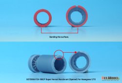 画像7: DEF.MODEL[DZ72004]1/72 現用 アメリカ海軍艦上戦闘機F/A-18E/F/Gスーパーホーネット用エキゾーストノズルセット オープン状態(ハセガワ用)