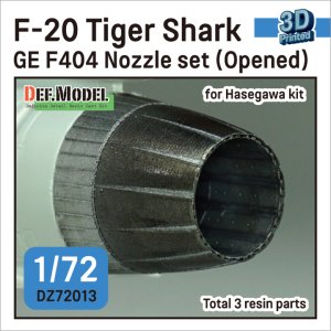 画像1: DEF.MODEL[DZ72013]1/72 現用 アメリカ F-20タイガーシャーク用GE F404初期型ノズルセット 開状態(ハセガワ用) (1)