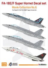 DEF.MODEL[JD14001]1/144 現用 アメリカ海軍艦上戦闘機F/A-18スーパーホーネットデカールセット ムービーコレクションNo.6「トップガン」2022(レベル用)