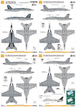 画像4: DEF.MODEL[JD14001]1/144 現用 アメリカ海軍艦上戦闘機F/A-18スーパーホーネットデカールセット ムービーコレクションNo.6「トップガン」2022(レベル用)
