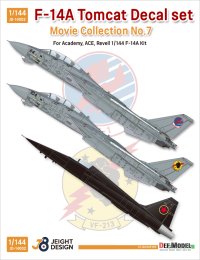 DEF.MODEL[JD14002]1/144 現用 アメリカ海軍艦上戦闘機F-14Aデカールセット ムービーコレクションNo.7「トップガン」1986(レベル/エース/アカデミー用)