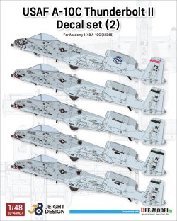 画像1: DEF.MODEL[JD48007]1/48 現用 アメリカ空軍 A-10Cデカールセット(2) 122FW/188FW(アカデミー用)