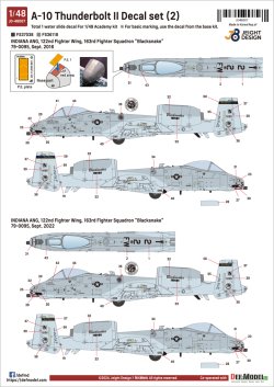 画像7: DEF.MODEL[JD48007]1/48 現用 アメリカ空軍 A-10Cデカールセット(2) 122FW/188FW(アカデミー用)