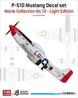 DEF.MODEL[JD48008]1/48 WWII アメリカ P-51Dマスタング戦闘機 ムービーコレクションNo.12「トップガン」デカール&キャノピーマスクセット(タミヤ用)