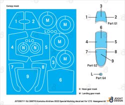 画像4: DEF.MODEL[JD72007]1/72 現用 航空自衛隊 F-15Jイーグル デカールセット 小松基地航空祭2022 マーヴェリック・スペシャル(ハセガワ用)
