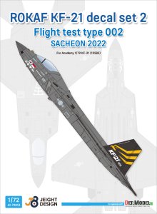 画像1: DEF.MODEL[JD72010]1/72 現用 韓国空軍 KF-21ボラメ用デカールセット＃2 試作002号機 サチョン基地2022(アカデミー用) (1)