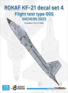 画像1: DEF.MODEL[JD72012]1/72 現用 韓国空軍 KF-21ボラメ用デカールセット＃4 試作005号機 サチョン基地2023(アカデミー用) (1)