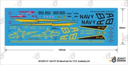 画像2: DEF.MODEL[JD72014]1/72 現用 アメリカ海軍艦上戦闘機F-14Aデカールセット VF-33スターファイターズ(アカデミー用)