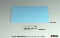 画像2: DEF.MODEL[DD24005]1/24 現用 韓国 ヒョンデ・グレンジャーGN7 ウインドウマスクシートセット(アカデミー用)