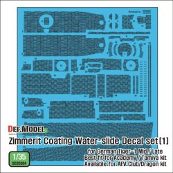 画像3: DEF.MODEL[DD35004]1/35 WWII独 ティーガーI 中/後期型 ツィンメリットデカールセット #1(アカデミー/タミヤ用)