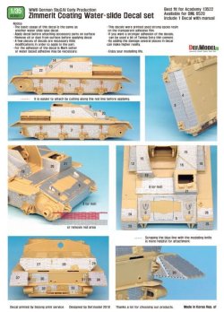 画像8: DEF.MODEL[DD35011]1/35 WWII独 IV号突撃砲初期型 ツィンメリットデカール(アカデミー用)