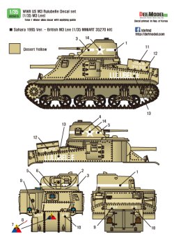 画像2: DEF.MODEL[DD35015]1/35 WWII 米 M3リー中戦車「ルル・ベル号」デカールセット（各社1/35 M3中戦車対応）