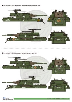 画像6: DEF.MODEL[DD35019]1/35 WWII アメリカ陸軍M18ヘルキャット用デカール1 第3軍第705戦車駆逐大隊