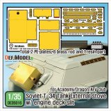 DEF.MODEL[DE35016]1/35 WWII露 T-34 暖機ストーブセット グリルディティール付き(アカデミー/ドラゴン/AFVクラブ用)