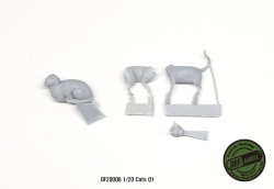 画像2: DEF.MODEL[DF20008]1/20 ジオラマアクセサリー 猫セット「ドドとナナ」