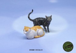 画像3: DEF.MODEL[DF20008]1/20 ジオラマアクセサリー 猫セット「ドドとナナ」