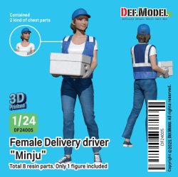 画像1: DEF.MODEL[DF24005]1/24 現用 女性配送ドライバー"ミンジュ"
