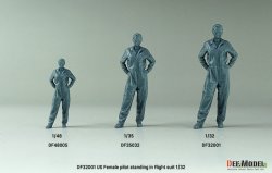 画像4: DEF.MODEL[DF32001]1/32 現用 アメリカ フライトスーツ着用の女性パイロット