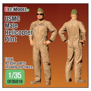 画像1: DEF.MODEL[DF35018]1/35 現用 米海兵隊 USMC ヘリコプターパイロット男性モデル(立像) (1)