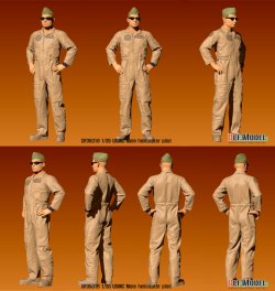 画像2: DEF.MODEL[DF35018]1/35 現用 米海兵隊 USMC ヘリコプターパイロット男性モデル(立像)