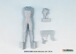 画像3: DEF.MODEL[DF35019]1/35 現用 米海兵隊 USMC ヘリコプターパイロット 女性モデル(立像)