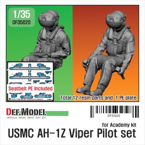 画像1: DEF.MODEL[DF35020]1/35 現用 米海兵隊 USMC AH-1Zバイパー パイロット&ガンナーセット(着座姿勢) (1)