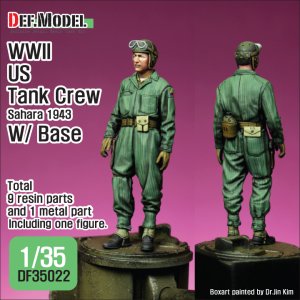 画像1: DEF.MODEL[DF35022]1/35 WWII 米 アメリカ戦車搭乗員 サハラ1943 ベース付 (1)